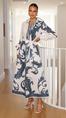 Lucia Long Sleeve Maxi Dress - Cream Zayna
