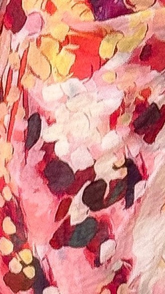 Jemma Long Sleeve Mini Dress - Pink Abstract
