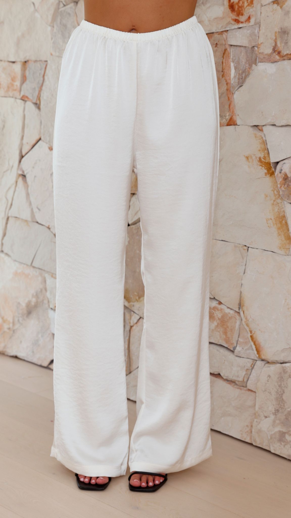 Imogen Button Pants - Cream