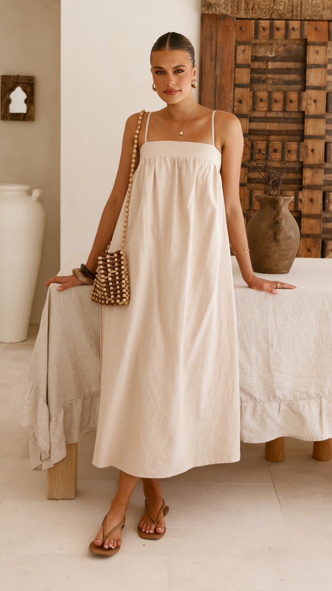 Gracia Maxi Dress - Beige