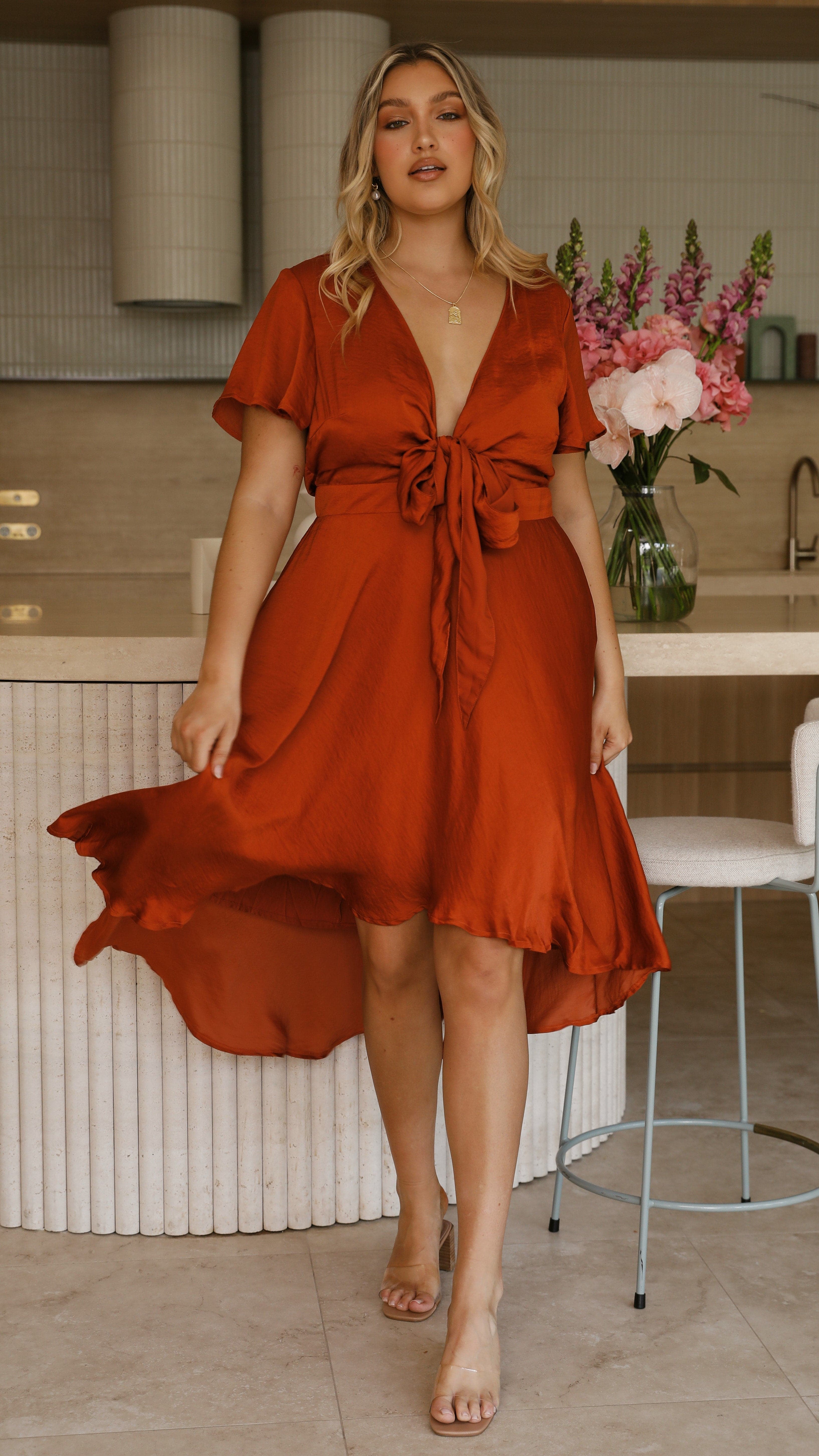 Sunny Daze Dress - Rust