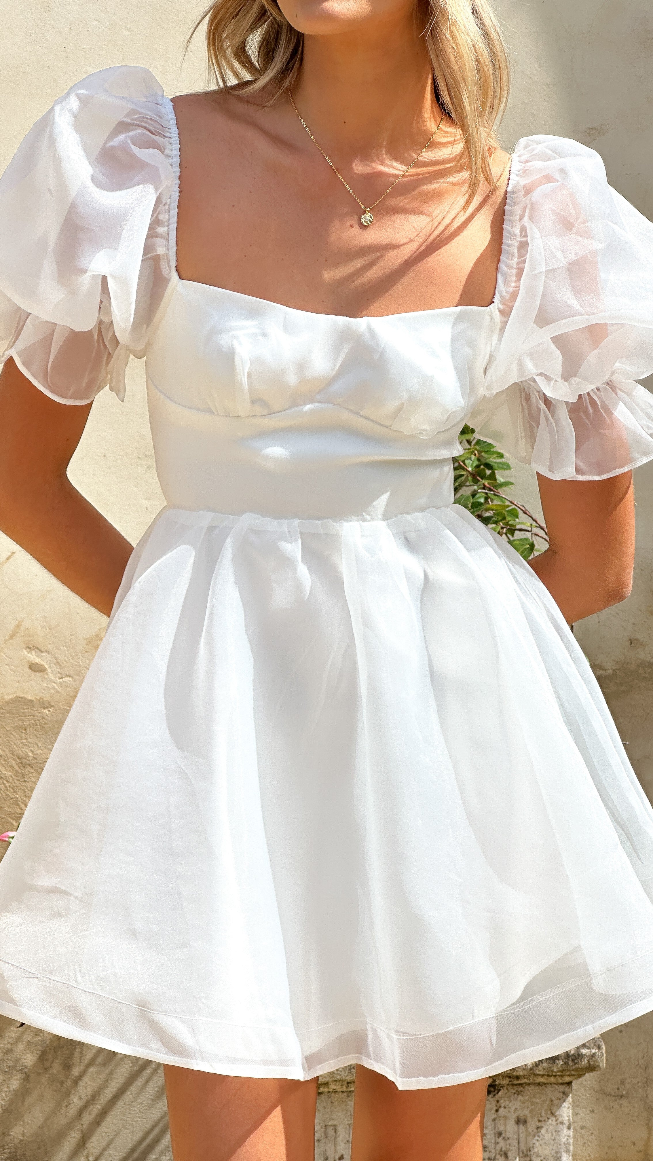 Lakeithia Mini Dress - White