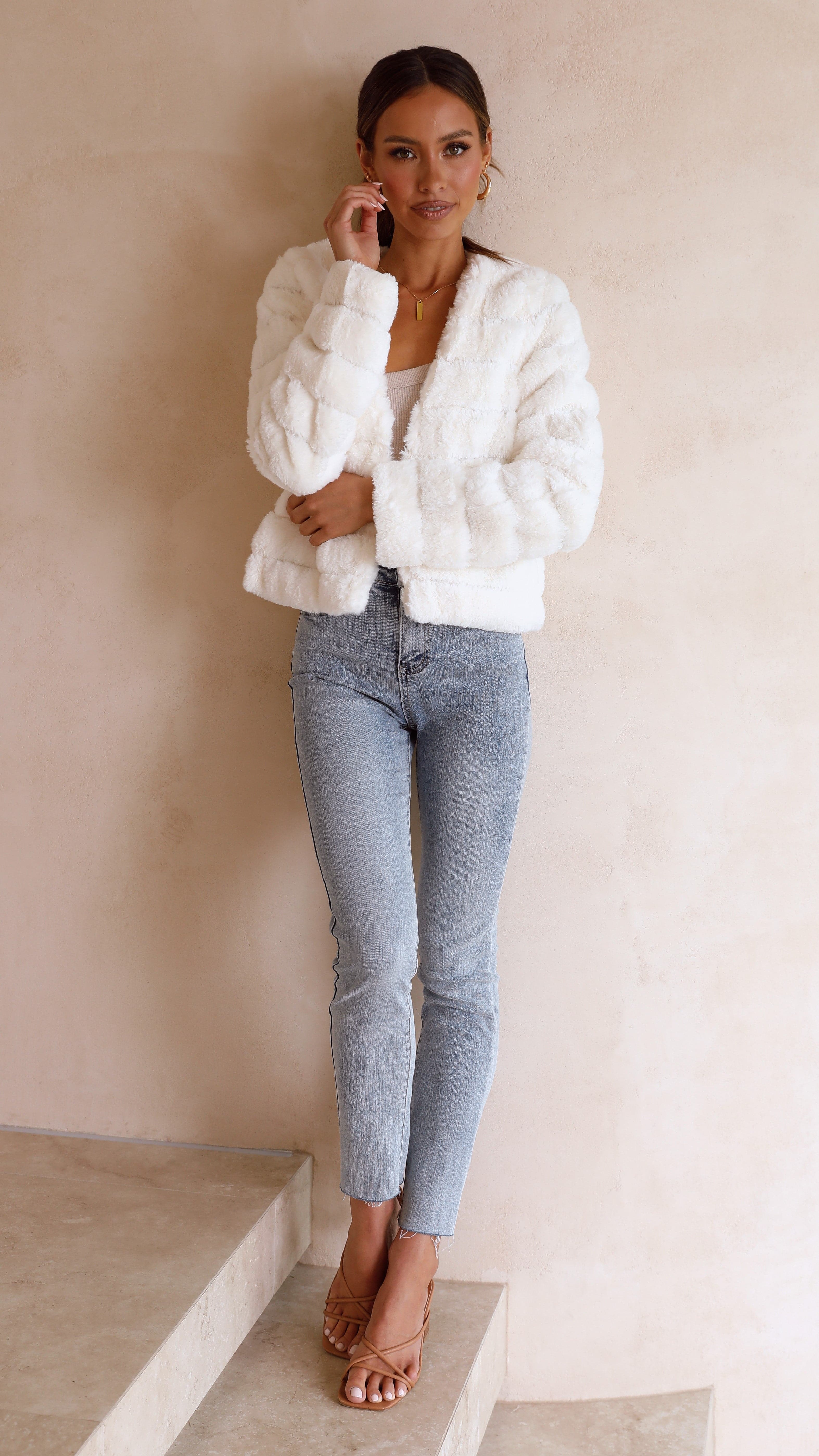 Tully Crop Jacket - White