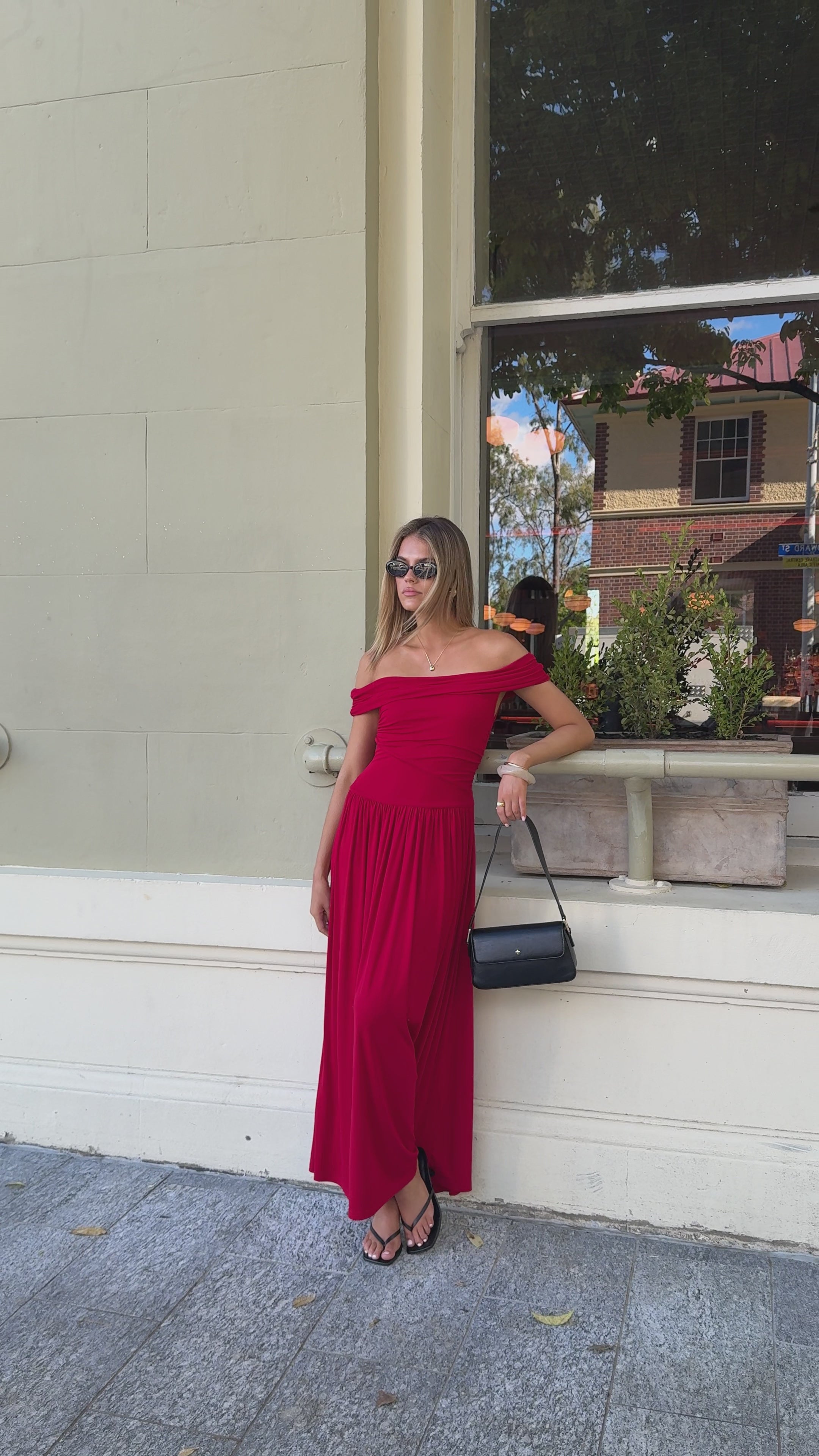 Manalla Maxi Dress - Cherry