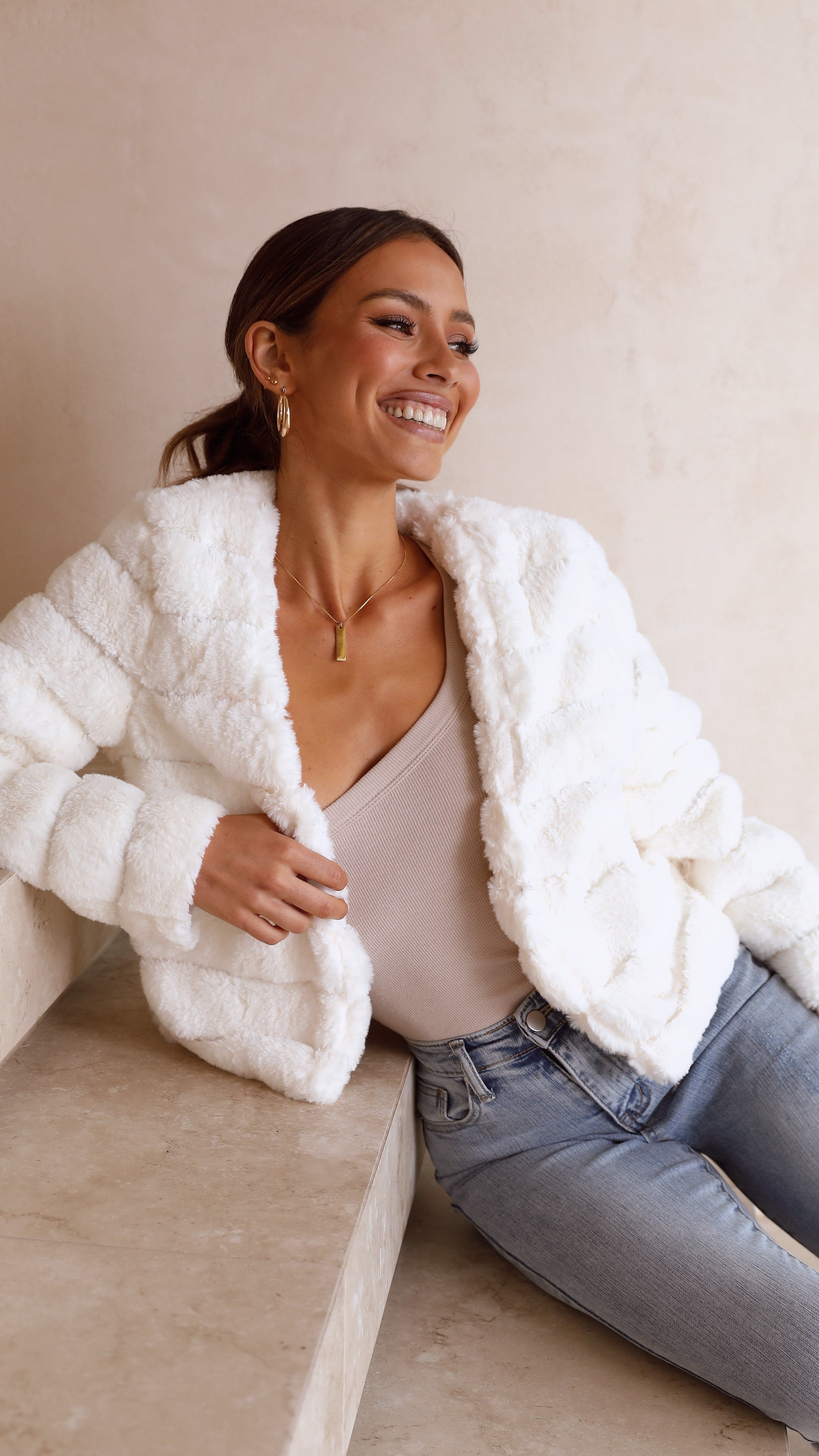 Tully Crop Jacket - White
