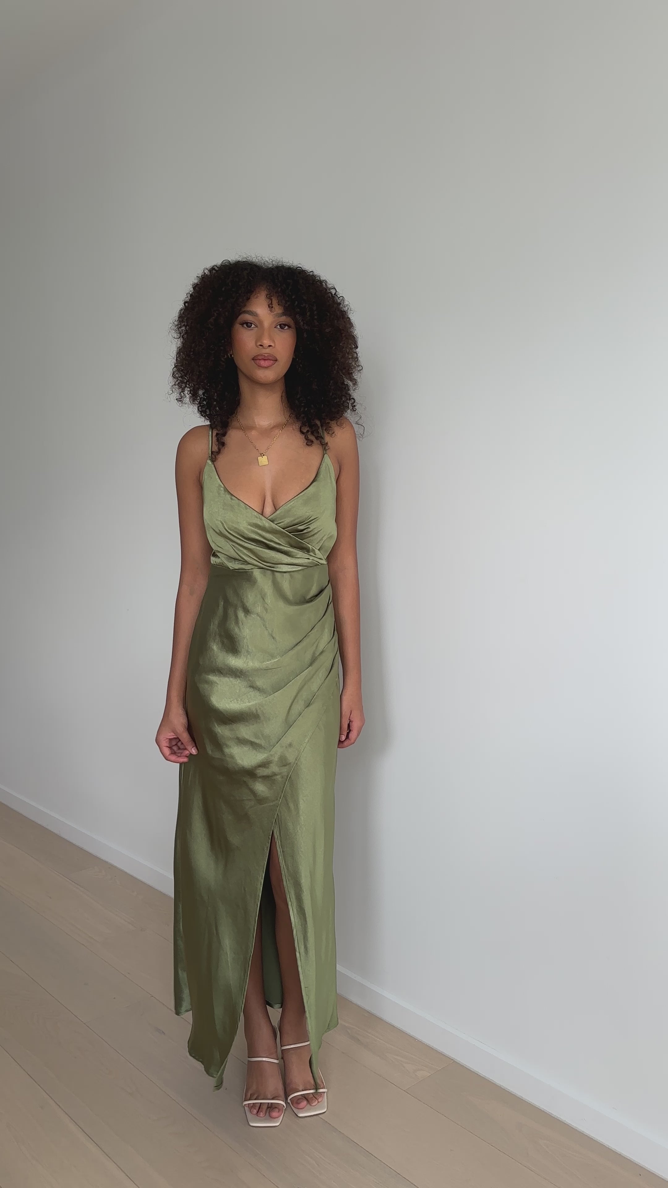 Elsa Midi Dress - Olive