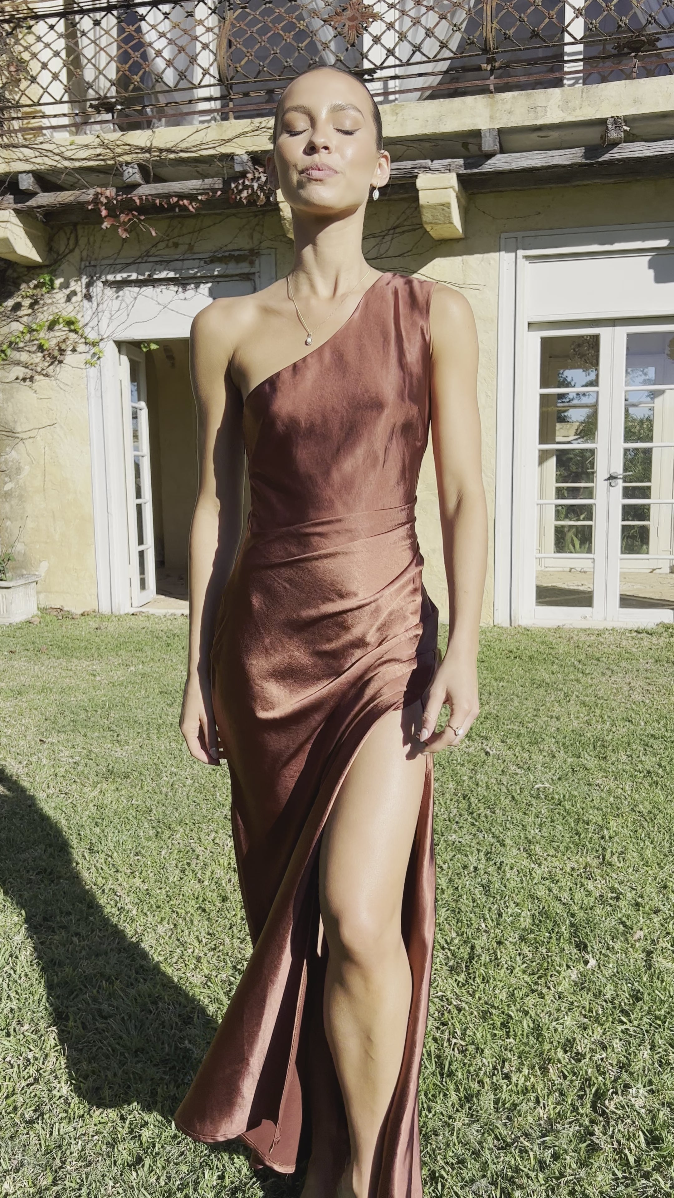 Victoria Maxi Dress - Rust