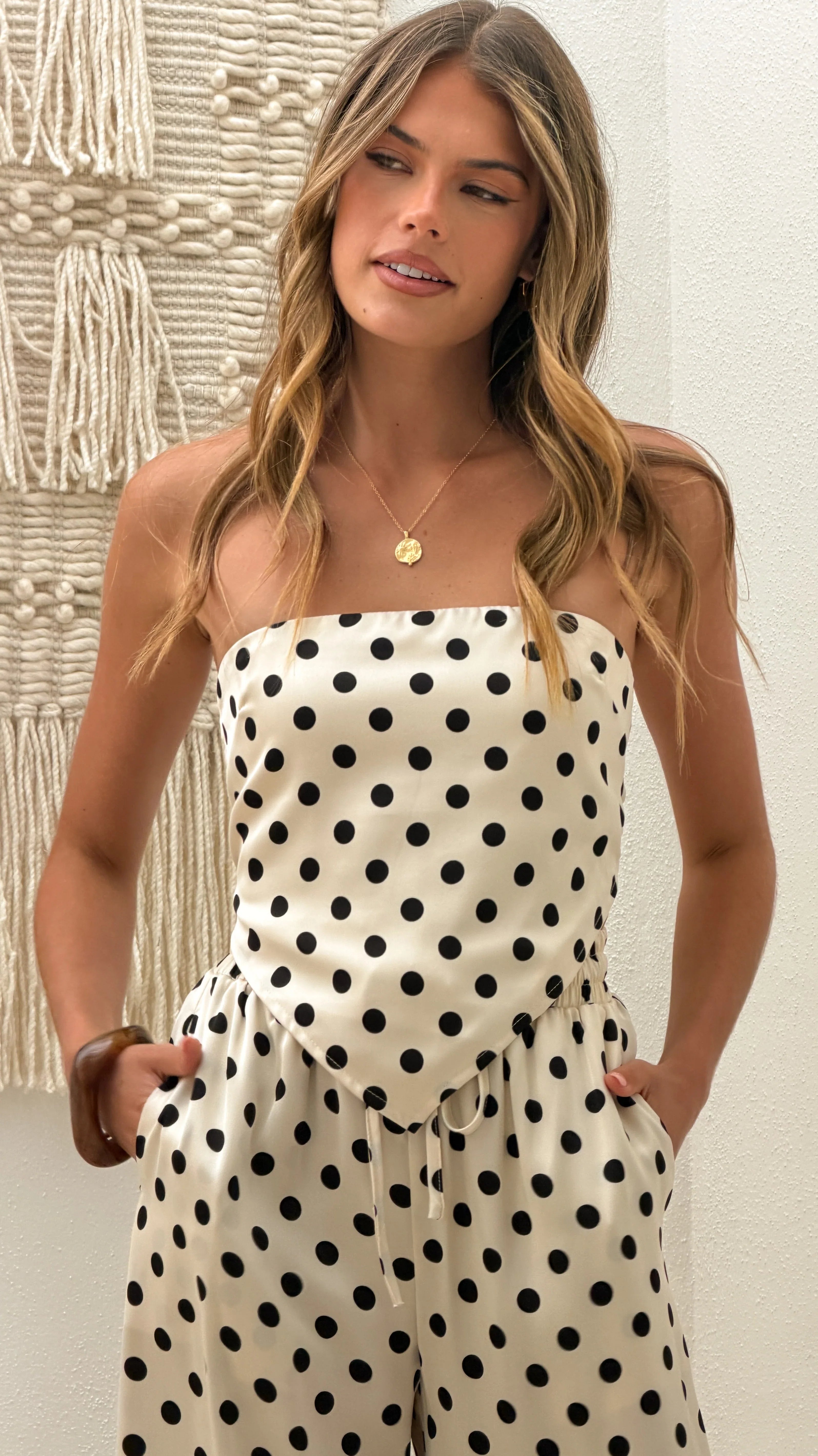 Jordin Scarf Top - Polka Dot