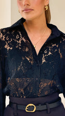 Vivian Lace Top - Black