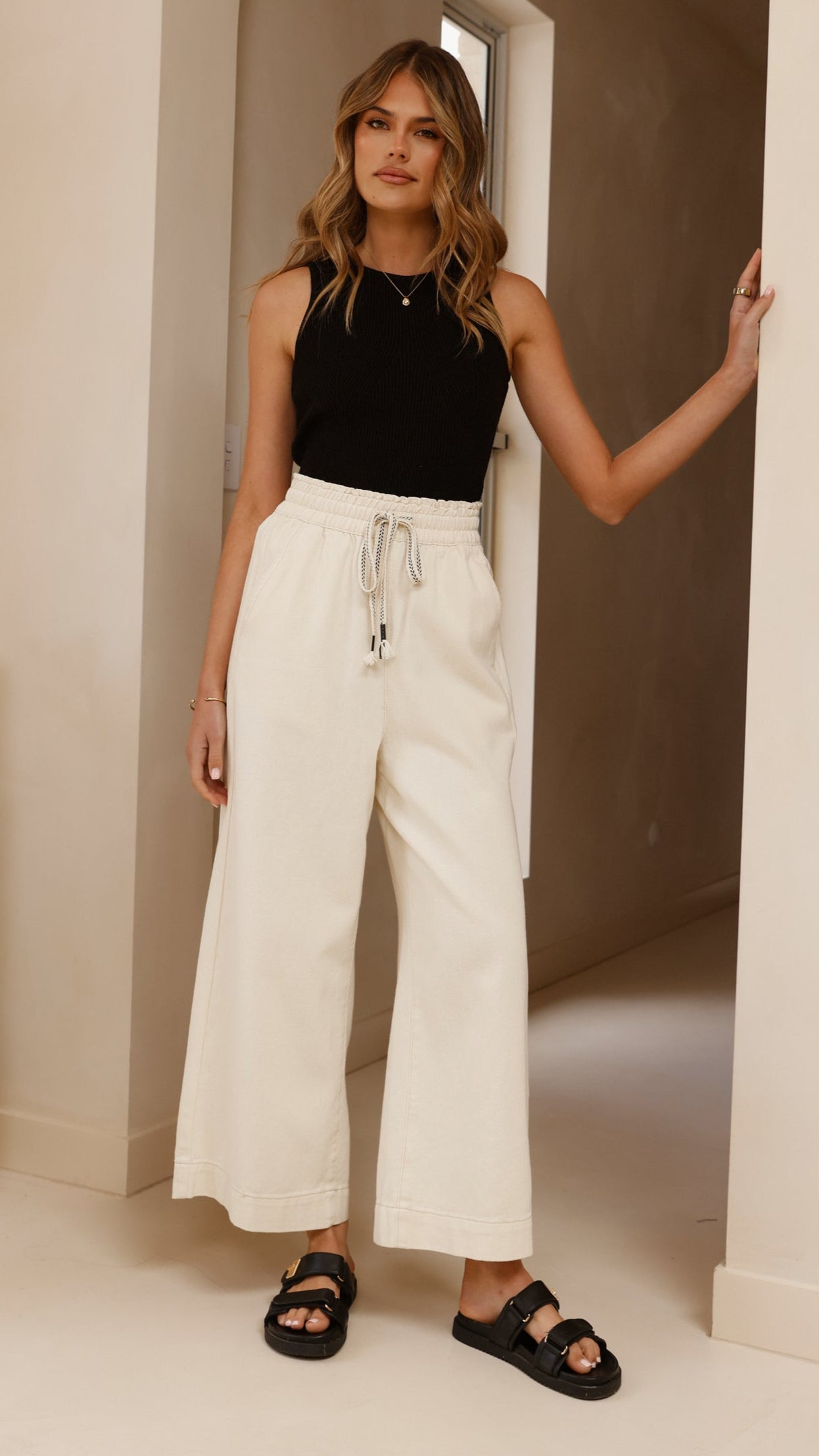 Josephine Pants - Off White Denim