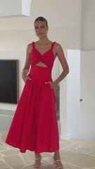 Bryce Maxi Dress - Red