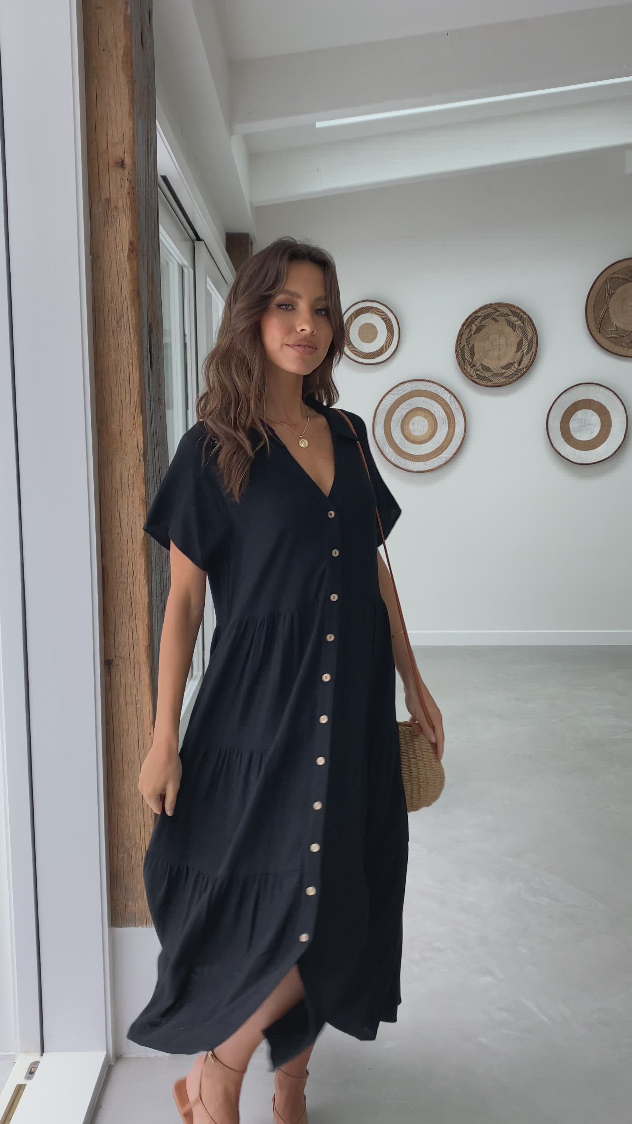 Kimberly Midi Dress - Black