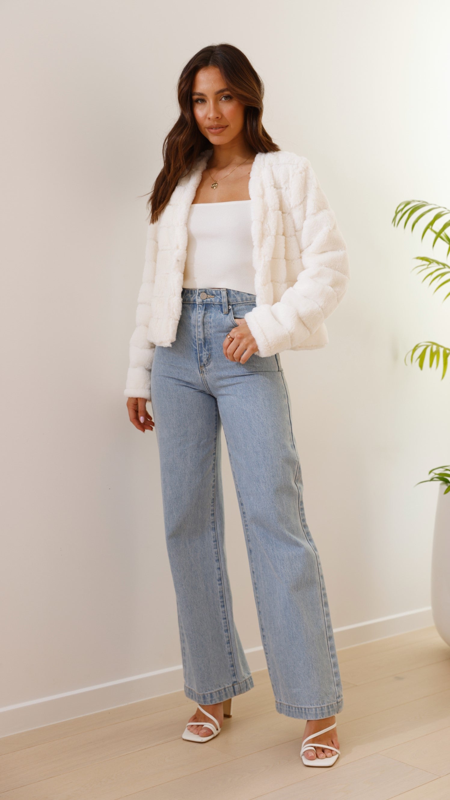 Tully Crop Jacket - White