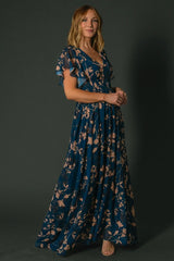 Lynlee Metallic Maxi Dress | Topaz