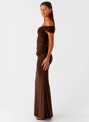 Either Way Maxi Dress - Chocolate
