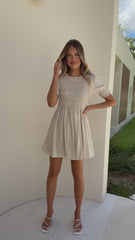 Yana Mini Dress - Beige