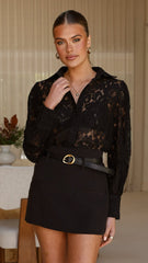 Vivian Lace Top - Black