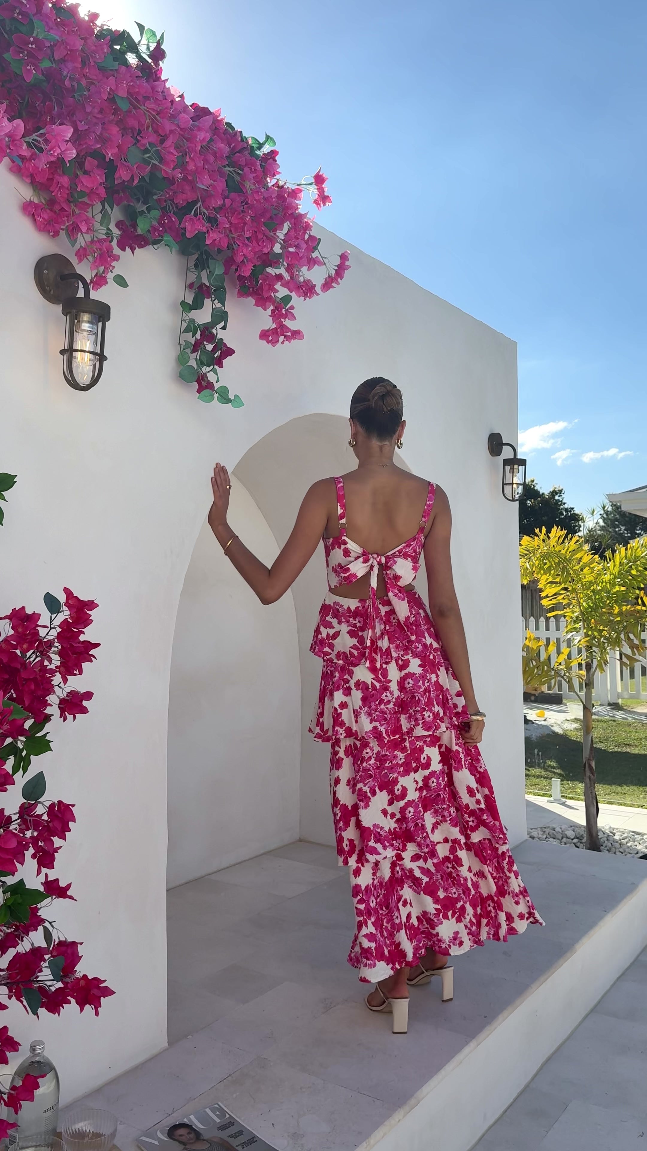 Odilia Maxi Dress - Pink/White Floral
