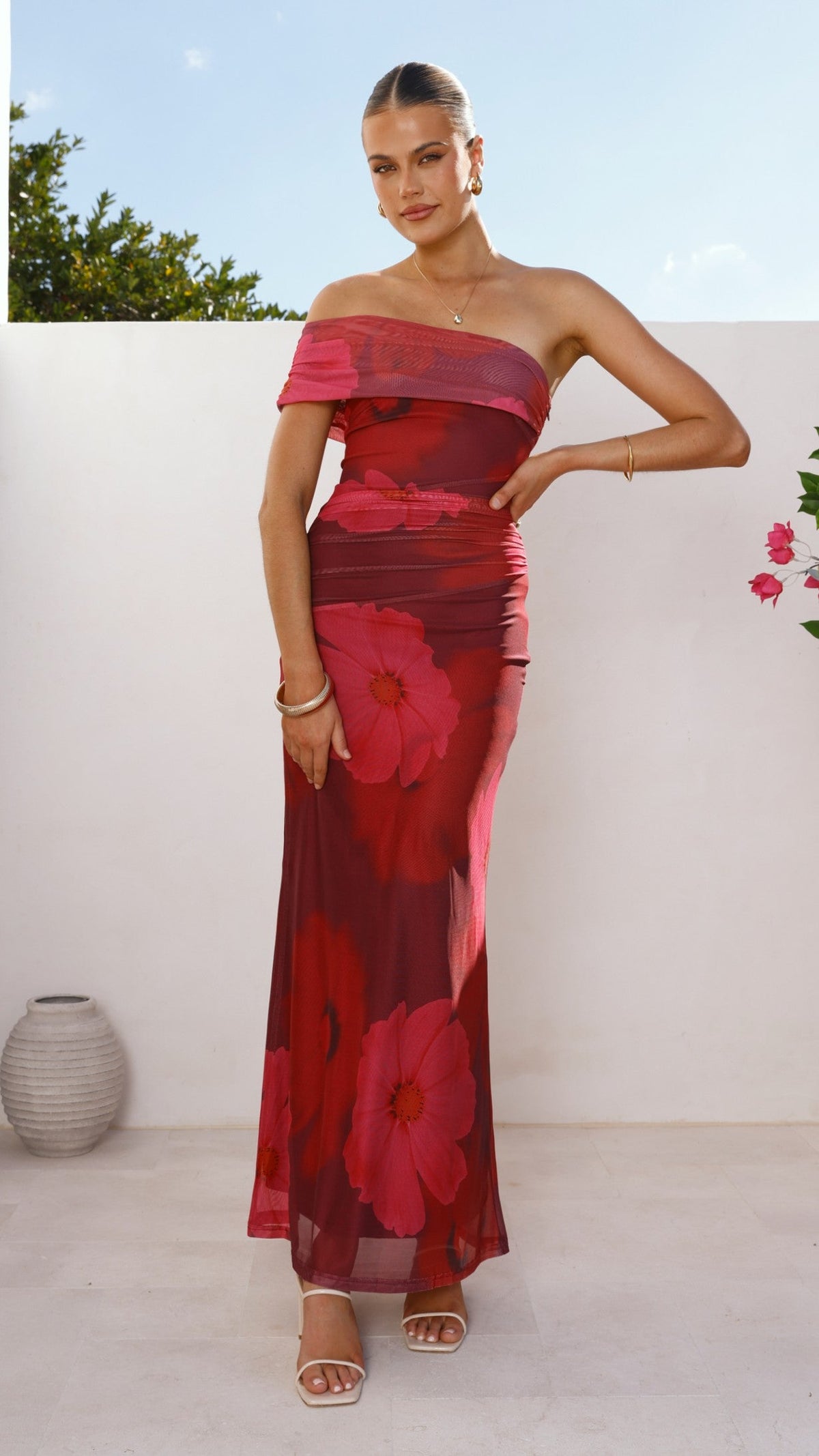 Jelani Maxi Dress - Red Floral