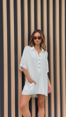 Keely Playsuit - White