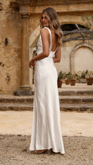 Iris Asymmetrical Maxi Dress - Ivory