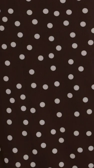 Leighton Top - Chocolate/White Polka Dot