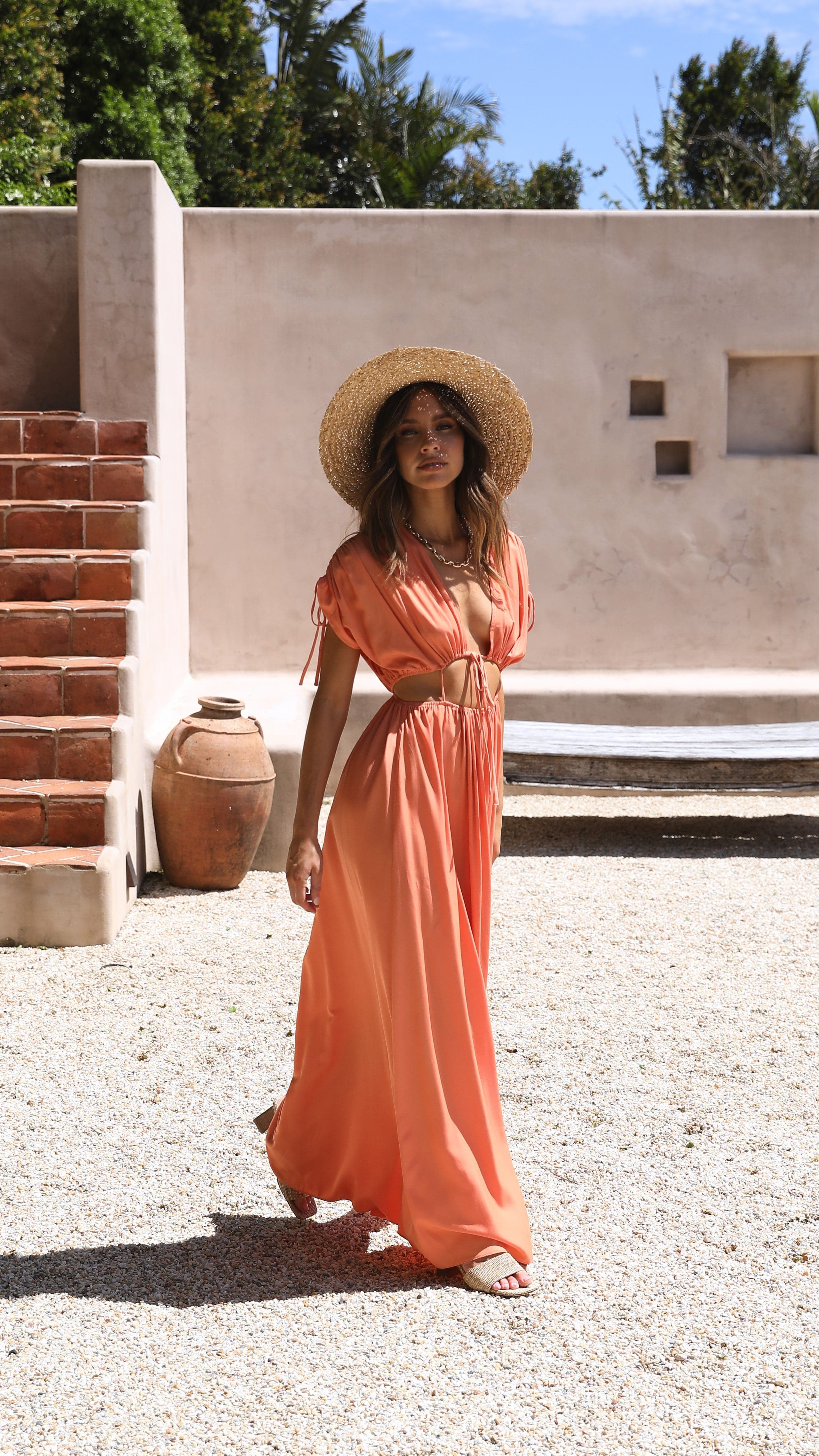 Marilyn Maxi Dress - Tangerine