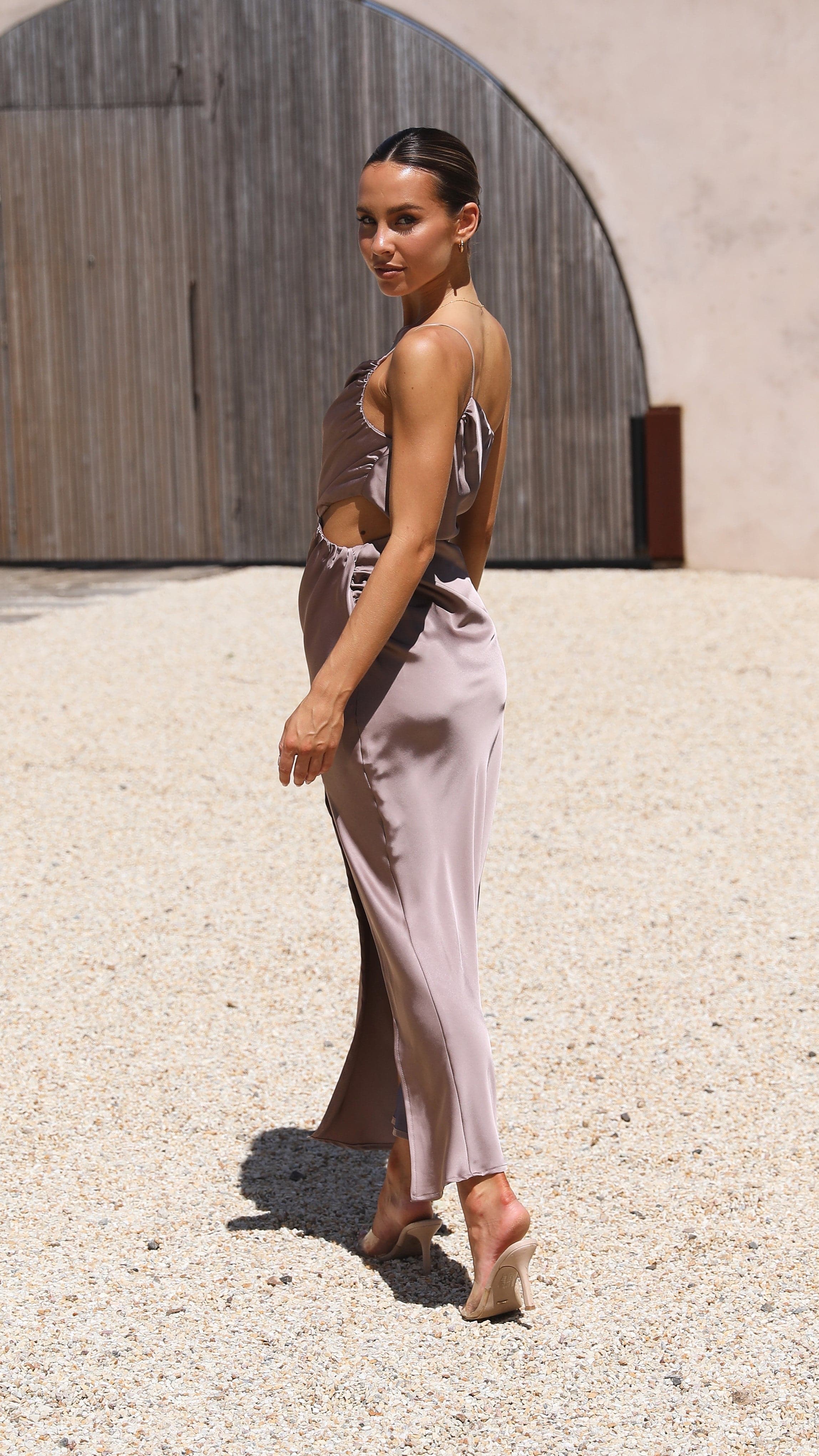 Nyla Maxi Dress - Mushroom
