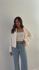 Tully Crop Jacket - White