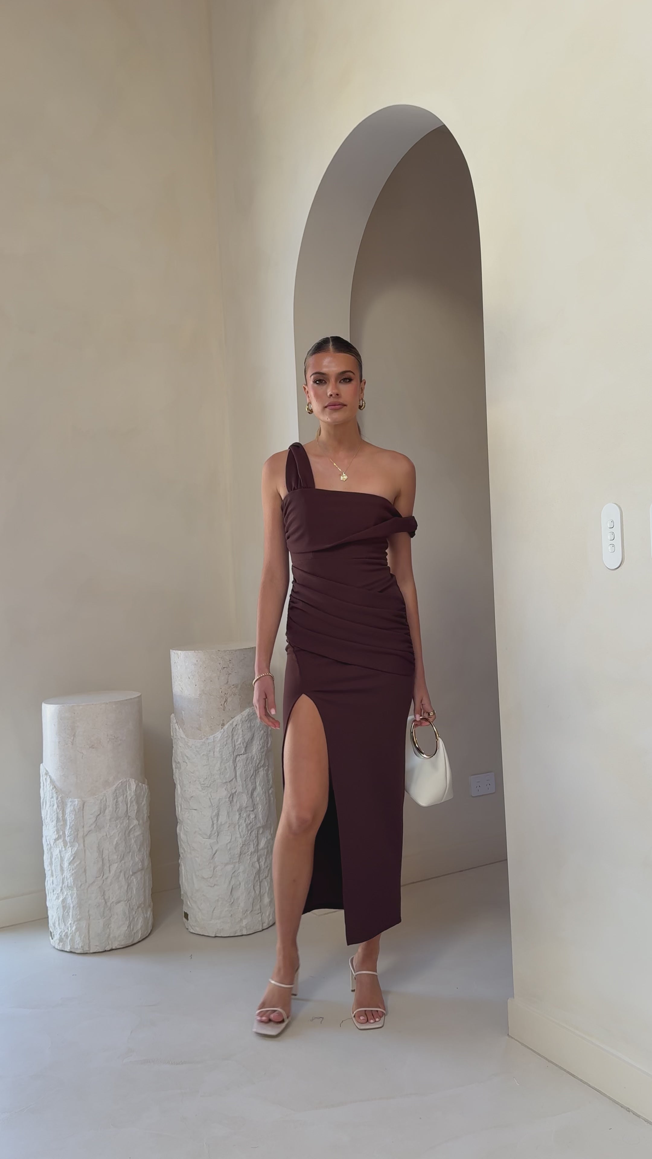 Gardenia Maxi Dress - Chocolate