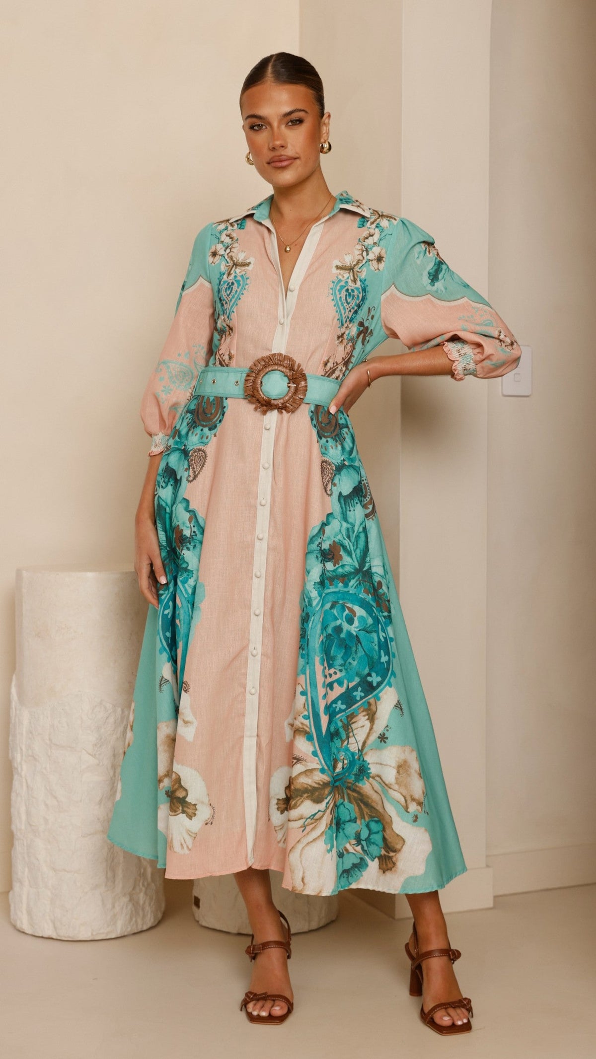 Macy Midi Dress - Willow Print