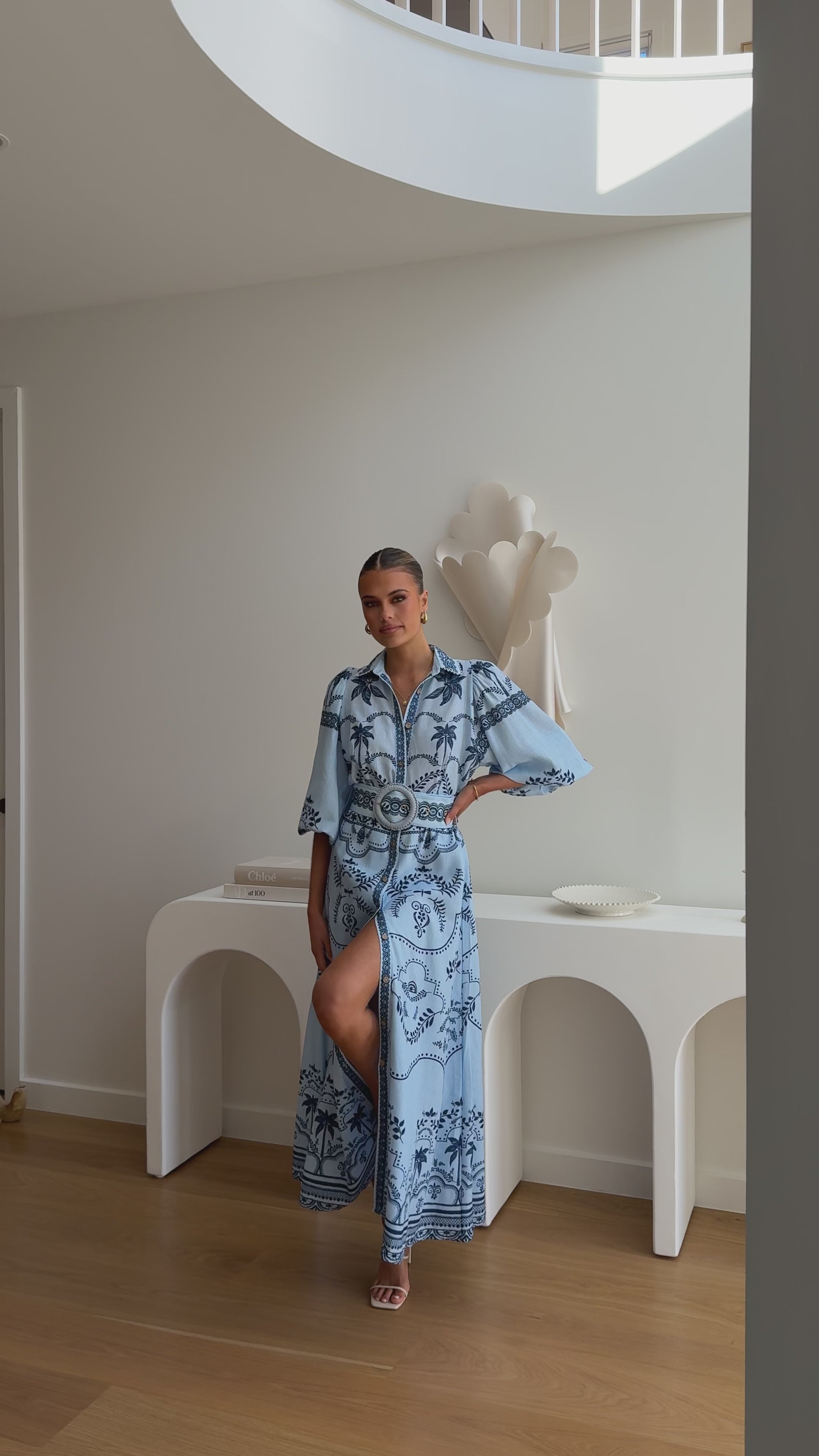 Xander Long Sleeve Maxi Dress - Indigo