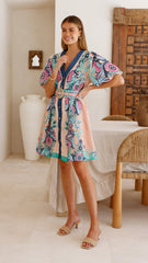 Dali Mini Dress - Island Bloom Pink
