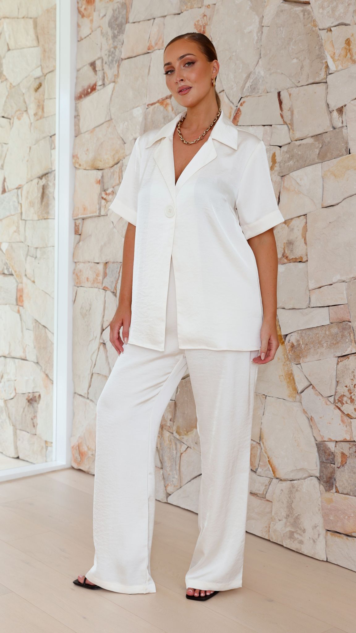 Imogen Button Shirt - Cream