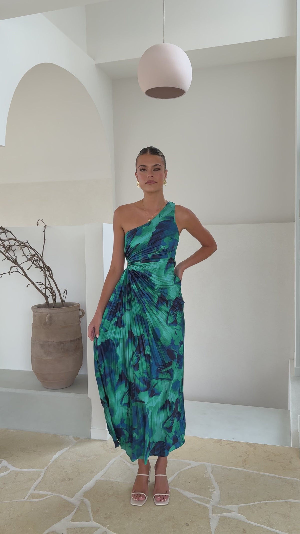 Laken Maxi Dress - Green Print