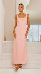 Gianna Maxi Dress - Pink Lace