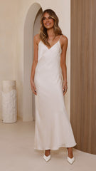 Harper Thin Strap Maxi Dress - Ivory