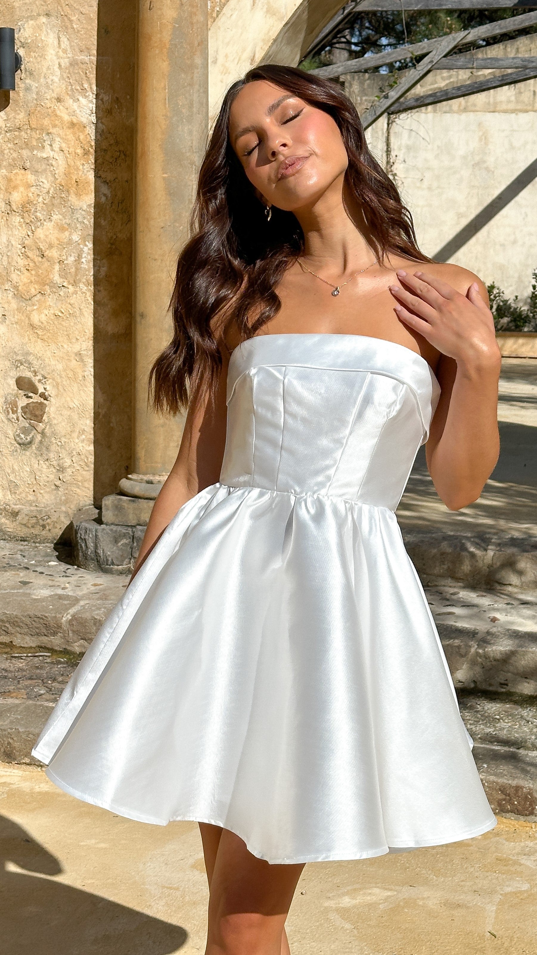 Valentina Mini Dress - White