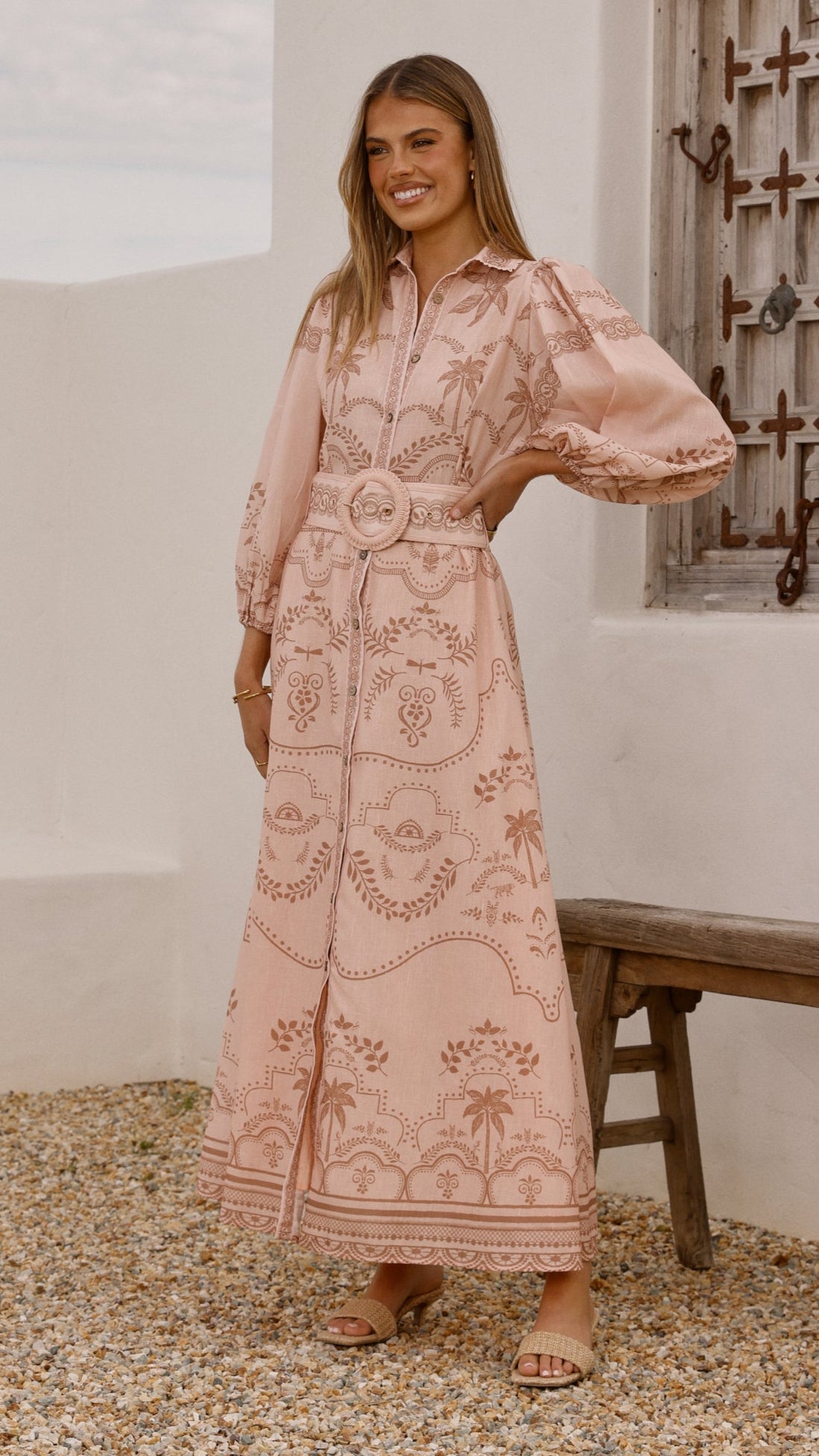 Xander Long Sleeve Maxi Dress - Blush