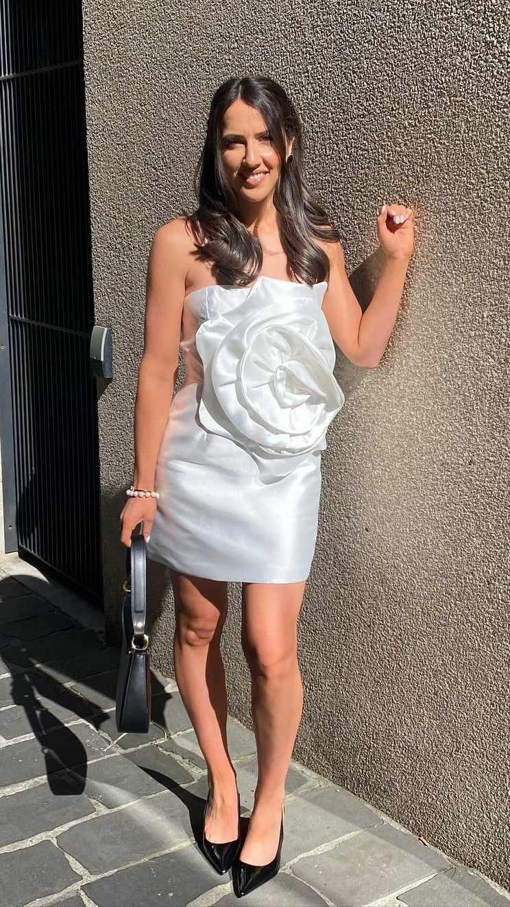 Paris Mini Dress - White