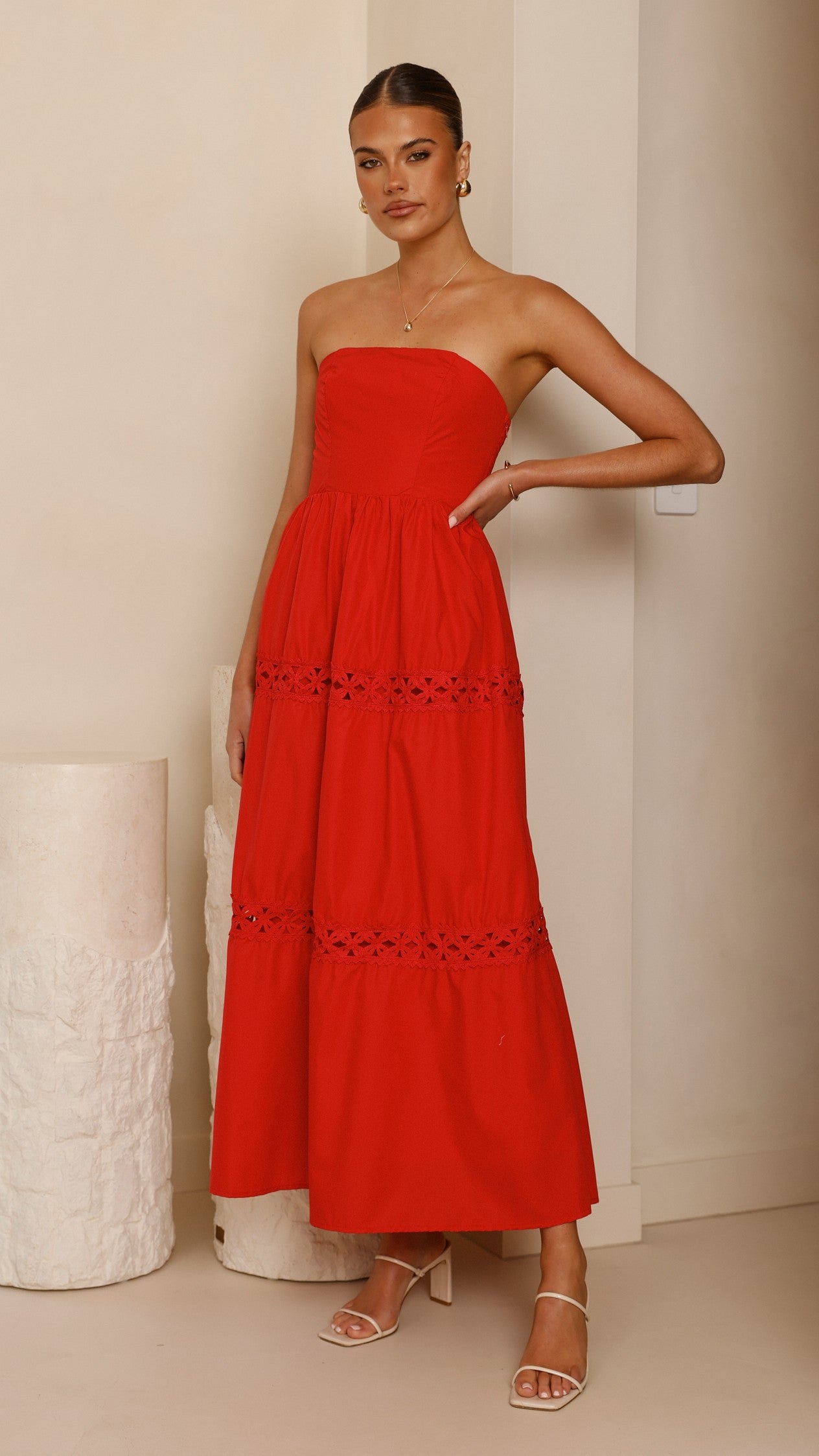 Silene Maxi Dress - Red