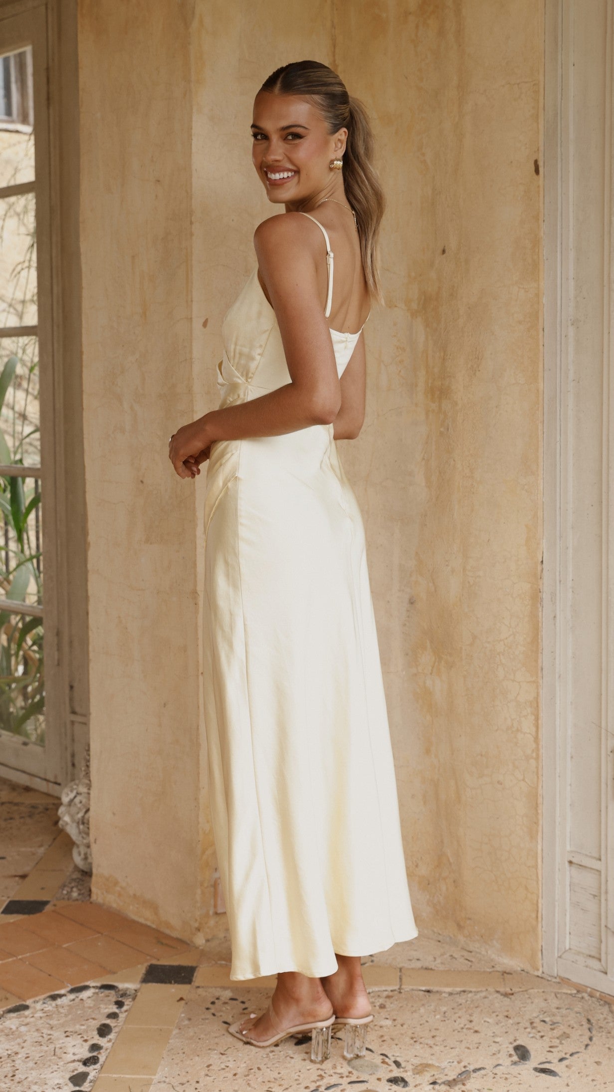 Elsa Midi Dress - Yellow