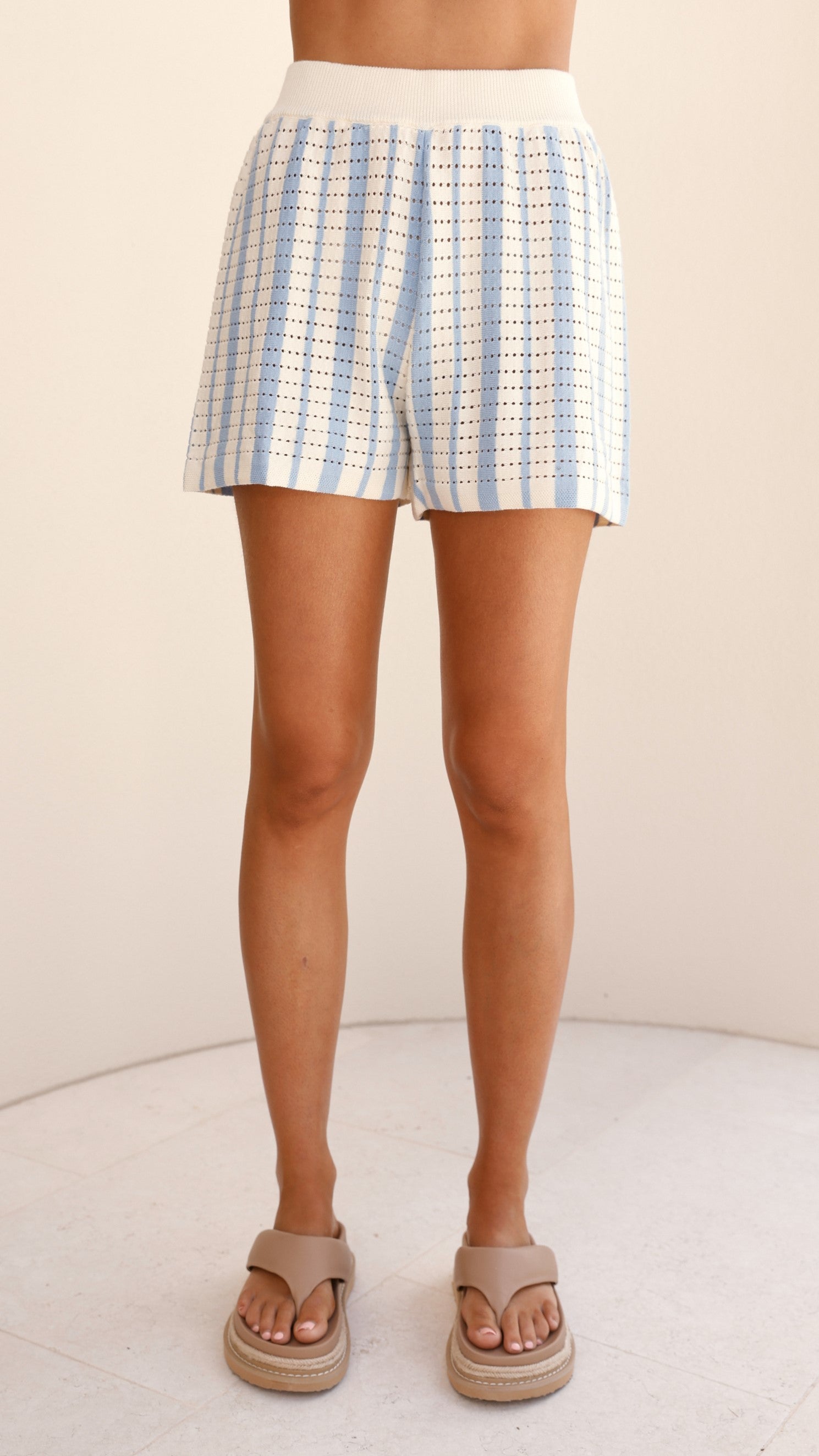 Leonie Knit Shorts - Blue