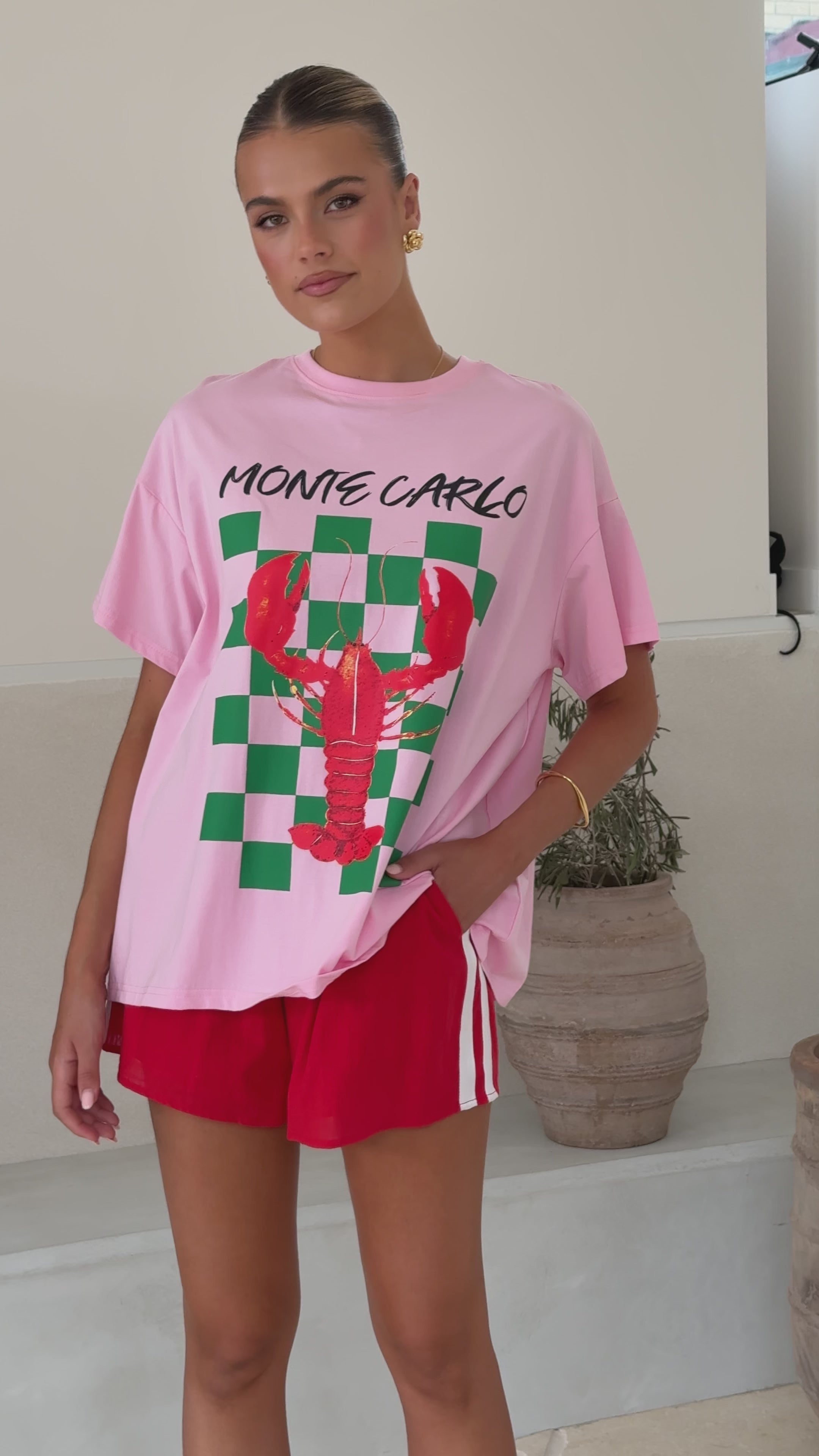 Monte Carlo Shirt and Shorts Set - Lobster