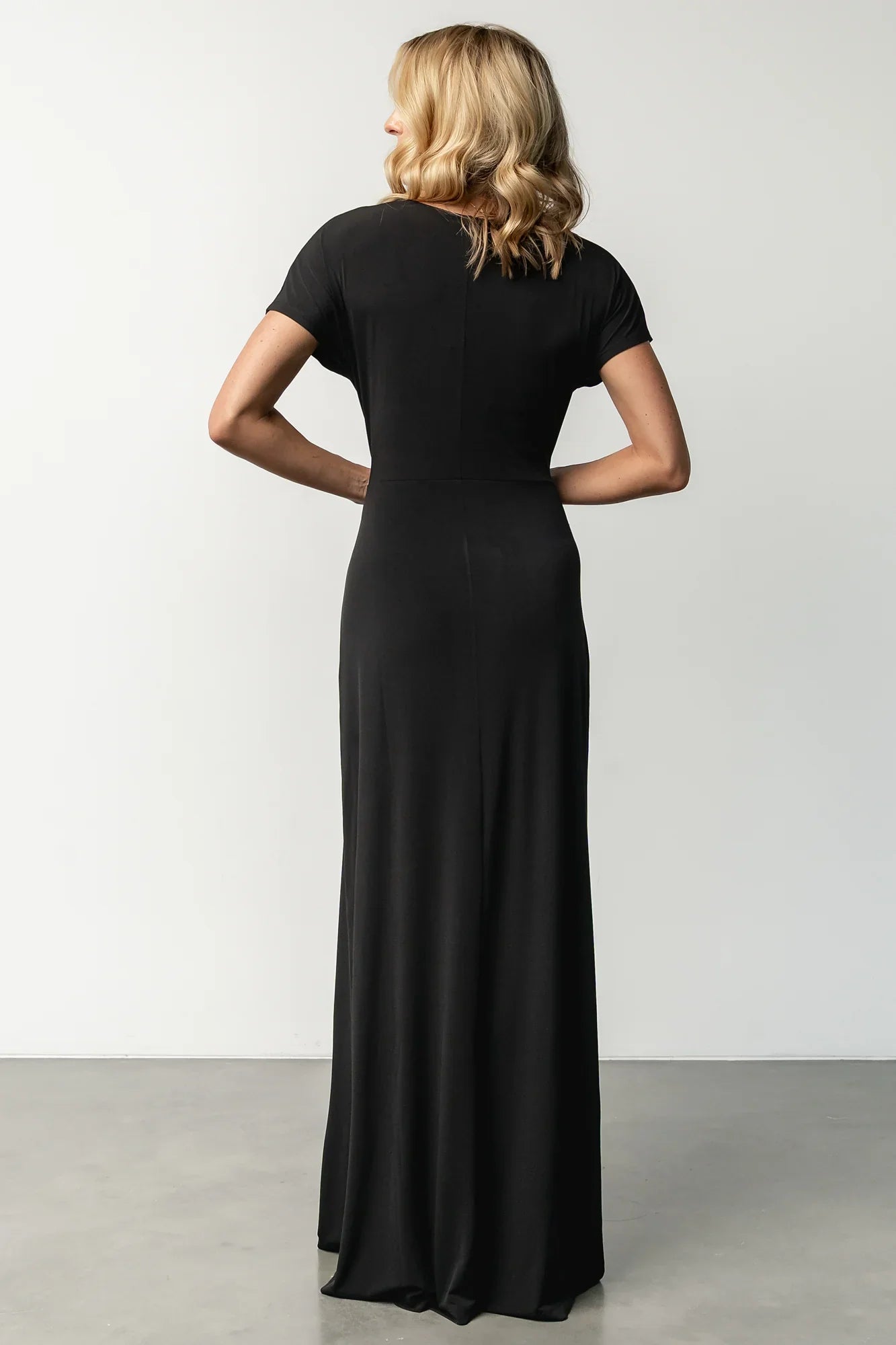 Annaeli Cross Front Maxi Dress | Black