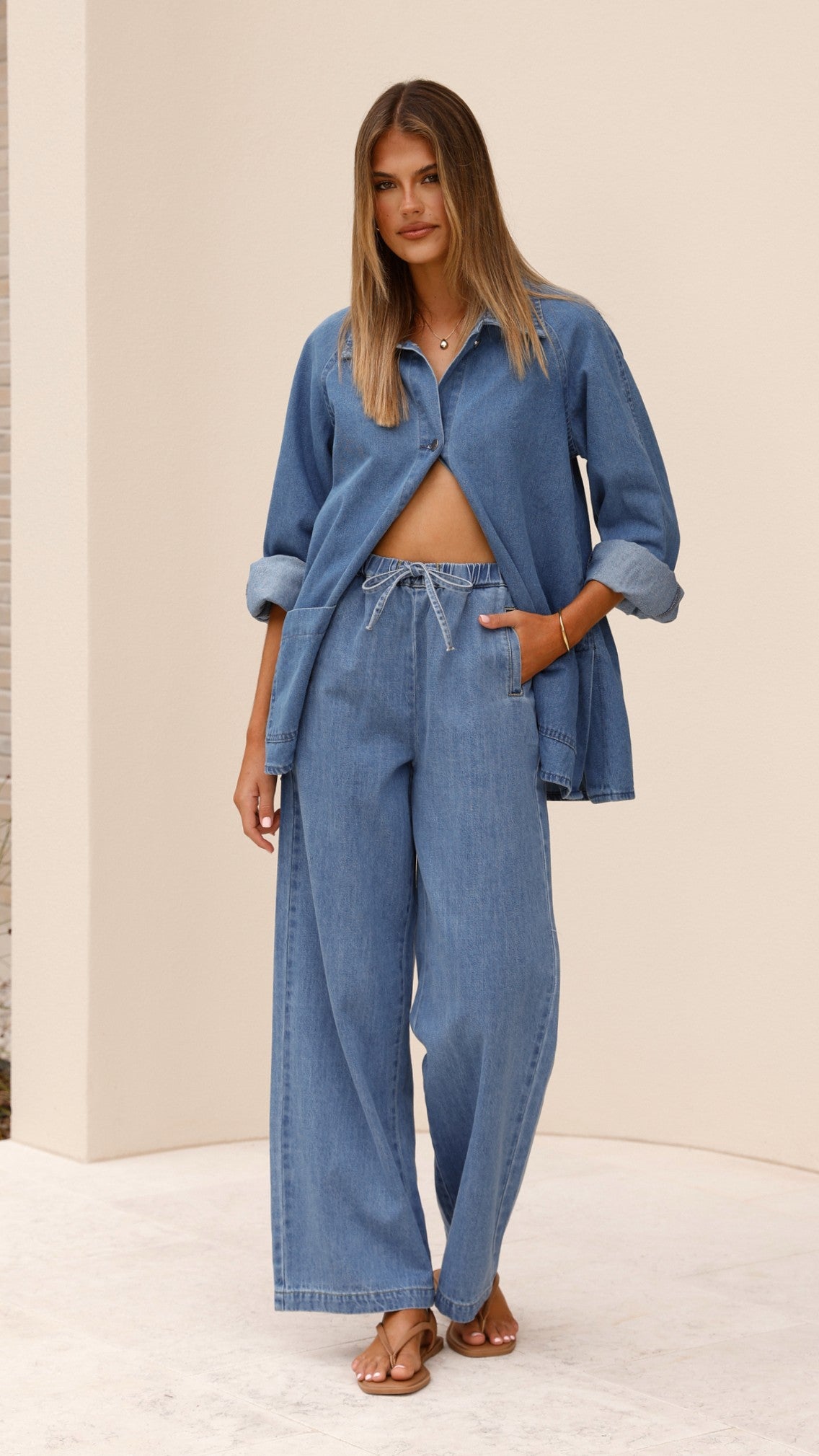 Darby Pant - Mid Blue Denim