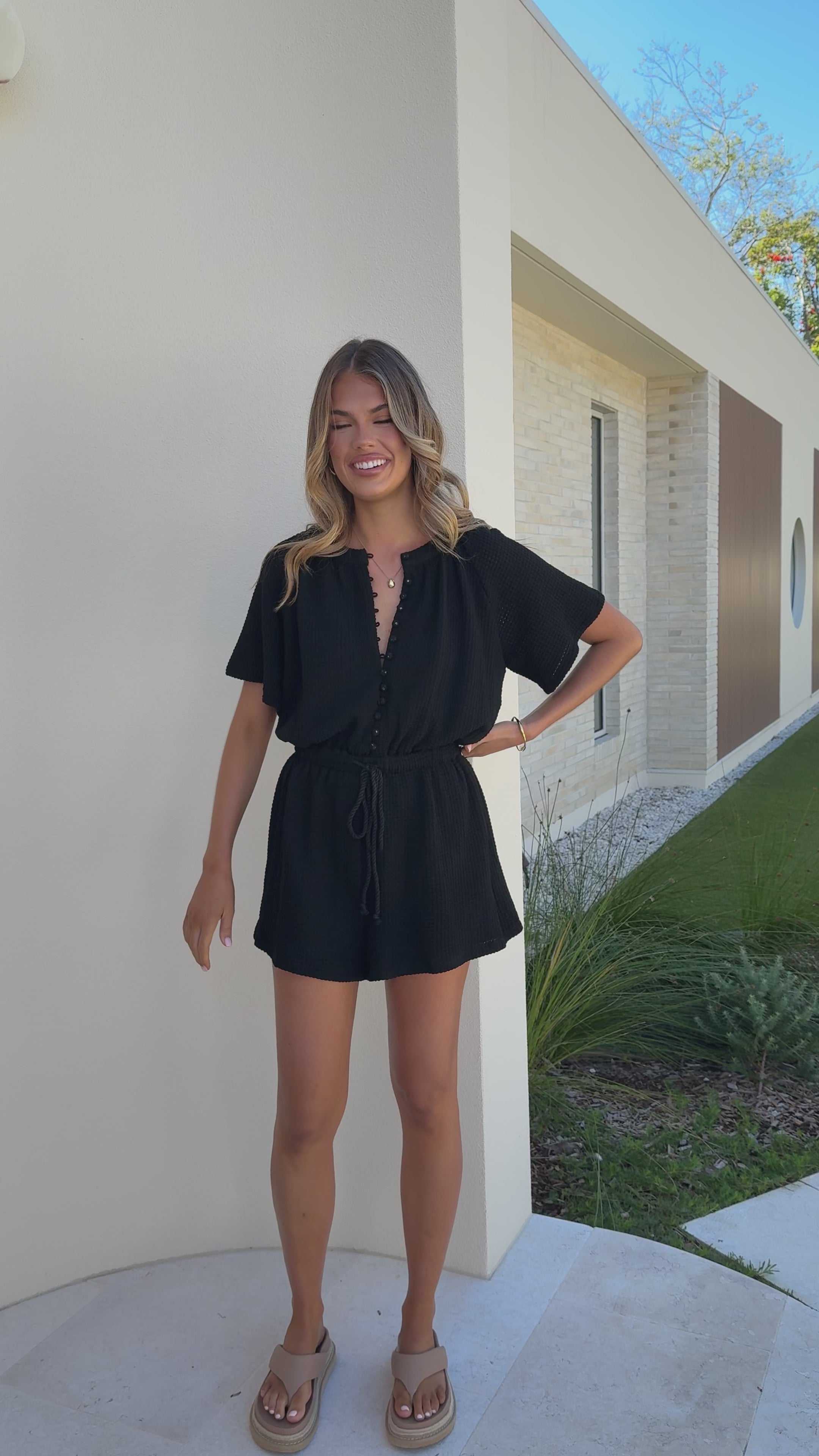 Loula Playsuit - Black