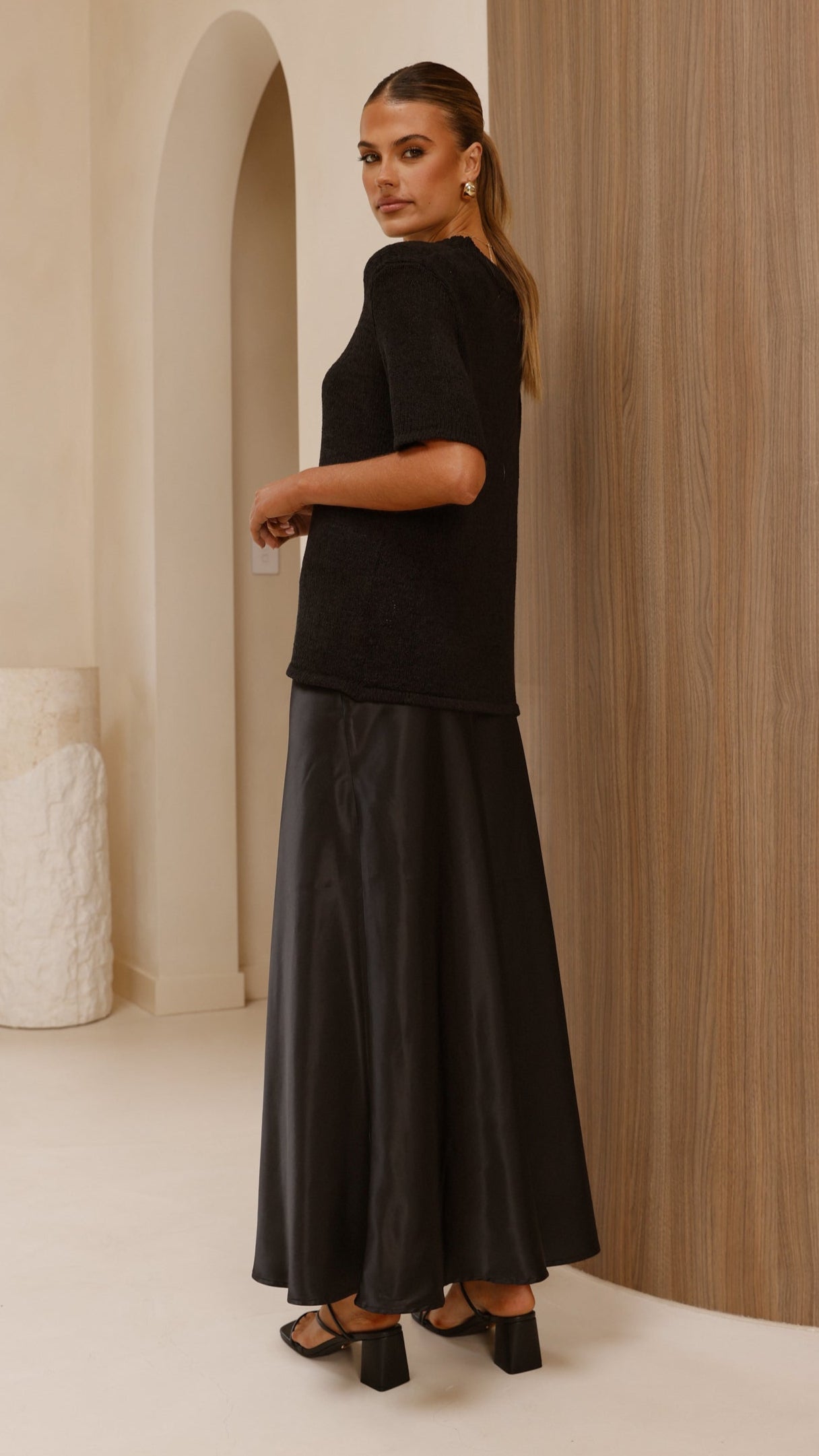 Amara Knit Top - Black