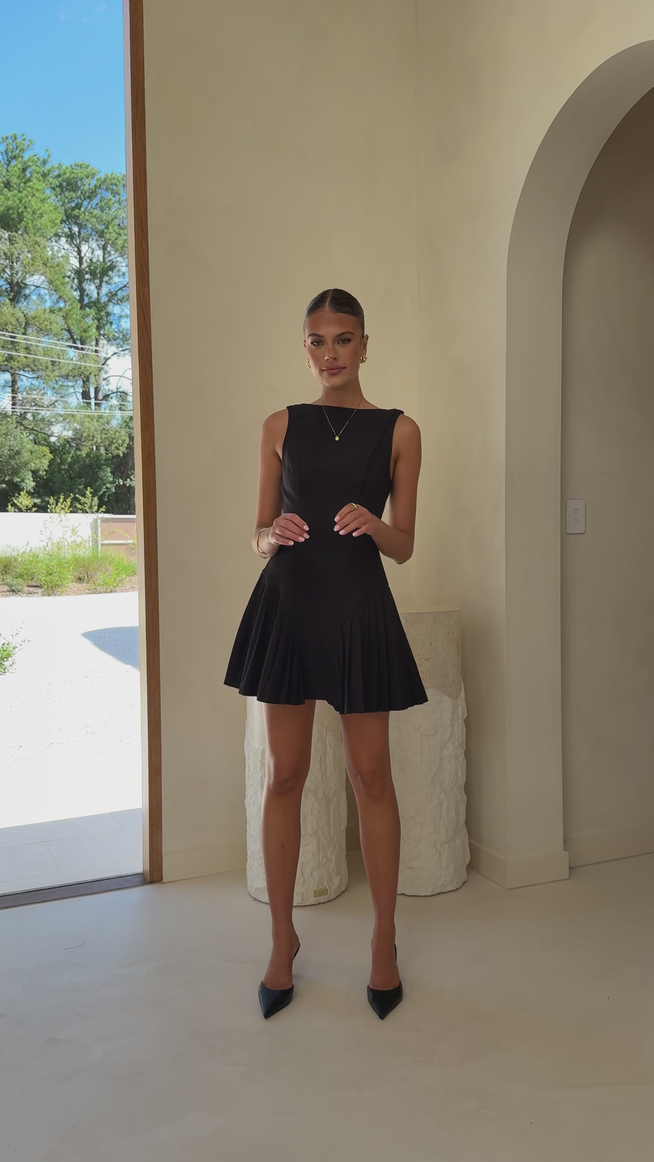 Yesim Mini Dress - Black