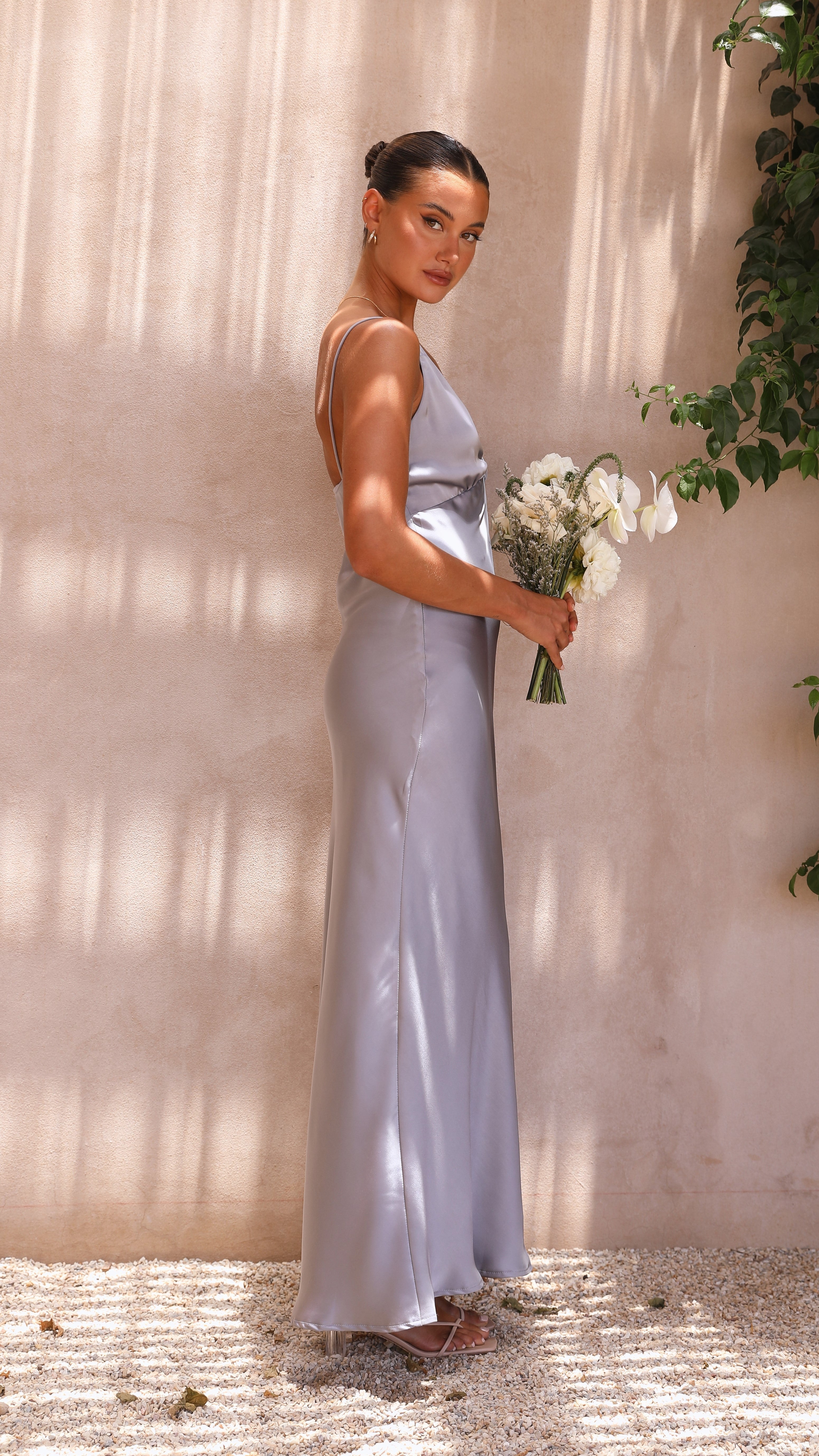 Ziah Maxi Dress - Steel Blue